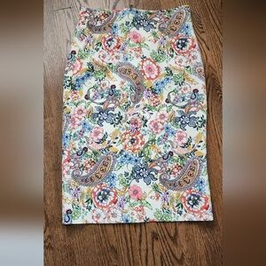 Catherine Malandrino Red and Orange Pencil Skirt Casual Resort Wear